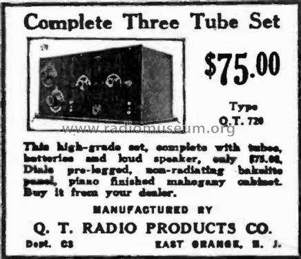 Q. T. 720 ; Q.T. Radio Products (ID = 2003358) Radio