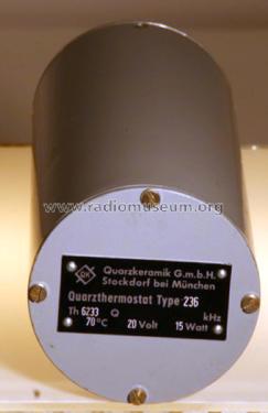 Quarzthermostat 236; Quarzkeramik GmbH, (ID = 2397962) Divers