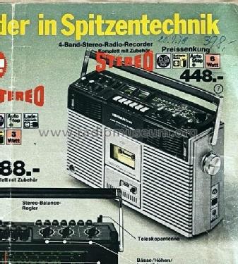 4 Band Stereo Radio Recorder Senator CTR-2266; QUELLE GmbH (ID = 2975955) Radio