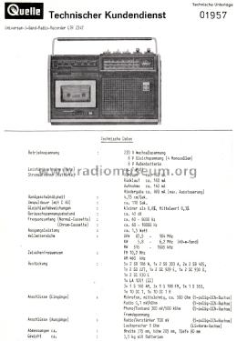 CTR2747; QUELLE GmbH (ID = 2826872) Radio