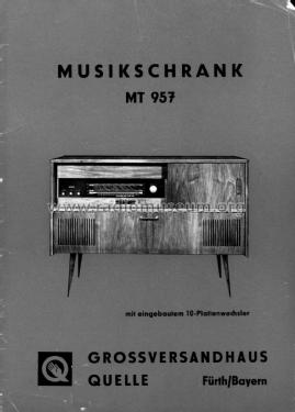 Musikschrank MT 957 Art.Nr. 05968 Ch= Weimar 5140B; QUELLE GmbH (ID = 2942322) Radio