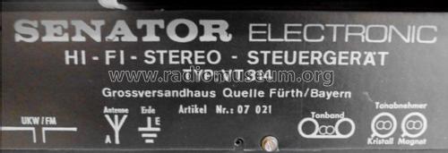 Senator Hifi-Stereo-Steuergerät VT 314 Best.Nr. 07021; QUELLE GmbH (ID = 2343053) Radio