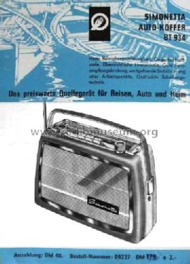 Simonetta Auto-Koffer BT934 Best.-Nr. 09227 Ch= 91097; QUELLE GmbH (ID = 2494482) Radio