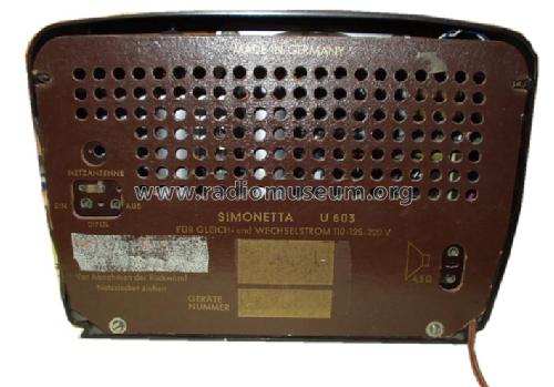 Simonetta U603; QUELLE GmbH (ID = 615869) Radio