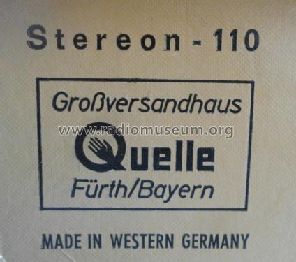 Stereon 110; QUELLE GmbH (ID = 2334033) Radio