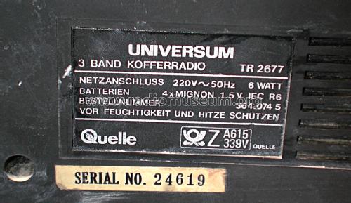 TR2677; QUELLE GmbH (ID = 1379100) Radio