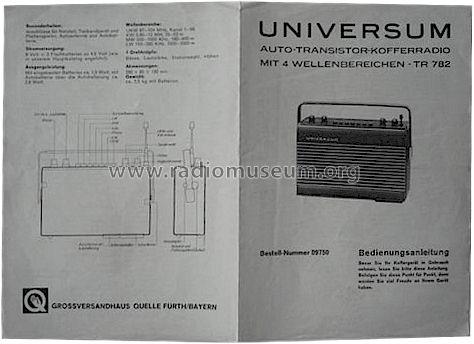 Universum-4-Band-Autokoffer TR 782 Best. Nr. 09750 Ch= 954922; QUELLE GmbH (ID = 1199892) Radio