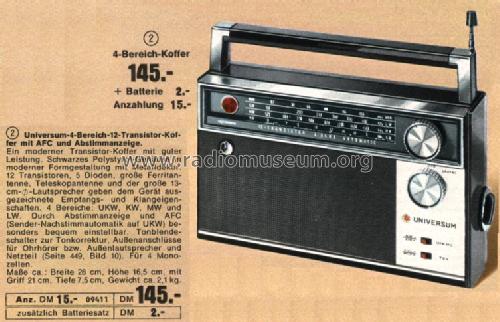 Universum 4-Band Automatic 705 Best. Nr. 09411; QUELLE GmbH (ID = 706084) Radio