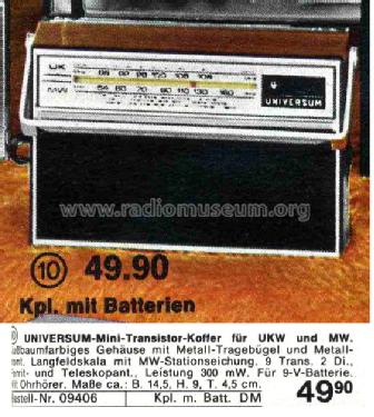 Universum All Transistor Best. Nr. 09406; QUELLE GmbH (ID = 642230) Radio