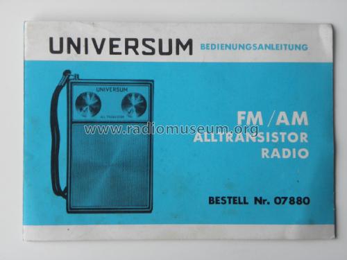 Universum All Transistor TR2325 BN 07880; QUELLE GmbH (ID = 3074951) Radio