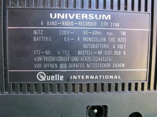 Universum Chrom Automatic CTR2748; QUELLE GmbH (ID = 981297) Radio