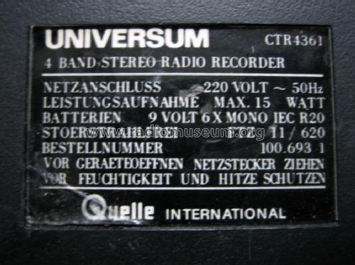 Universum CTR 4361; QUELLE GmbH (ID = 480454) Radio