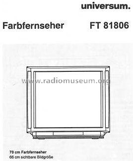 Universum Farbfernseher FT81806; QUELLE GmbH (ID = 801479) Television