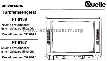 Universum FT8167 ; QUELLE GmbH (ID = 700052) Television