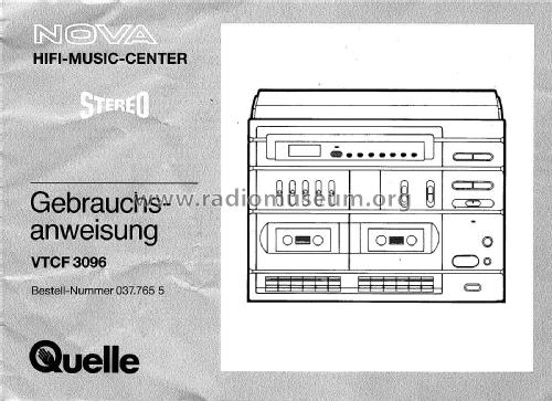 Universum HIFI Music Center VTCF 3096A; QUELLE GmbH (ID = 2096325) Radio