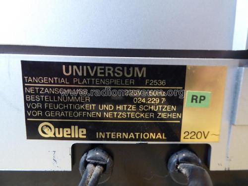 Universum Tangential-Plattenspieler Linear Tracking 4040 F2536 Best-Nr. 024.229.7; QUELLE GmbH (ID = 2834799) R-Player