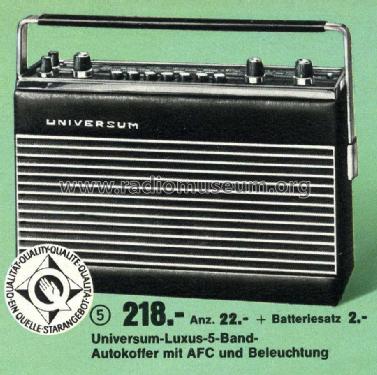 Universum-Luxus-5-Band-Autokoffer 1014921 Bestell Nr. 09751; QUELLE GmbH (ID = 1961335) Radio