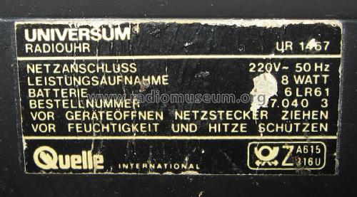 Universum Radiouhr UR-1467; QUELLE GmbH (ID = 2490839) Radio