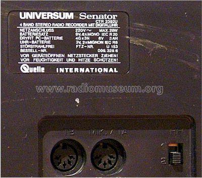 Universum Senator 4 Band Stereo Radio Recorder CTR 2392U ; QUELLE GmbH (ID = 994974) Radio