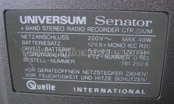 Universum Senator CTR 2312M ; QUELLE GmbH (ID = 511809) Radio