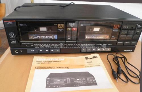 Universum - Stereo-Cassetten-Tapedeck mit 2 Laufwerken C 4682 - Bestell Nr. 069.838 1; QUELLE GmbH (ID = 1799065) R-Player