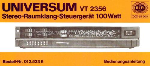 Universum Stereo-Steuergerät Senator 100 VT 2356 ; QUELLE GmbH (ID = 2828851) Radio