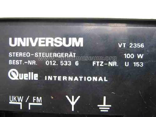 Universum Stereo-Steuergerät Senator 100 VT 2356 ; QUELLE GmbH (ID = 548444) Radio