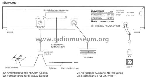 Universum System HiFi 7500 SL T2314; QUELLE GmbH (ID = 2828750) Radio