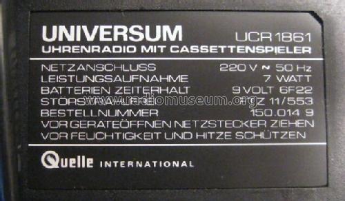 Universum UCR 1861; QUELLE GmbH (ID = 459127) Radio