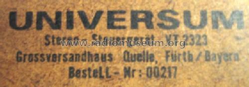 Universum Stereo-Steuergerät VT2323 Best.-Nr. 00217; QUELLE GmbH (ID = 662155) Radio