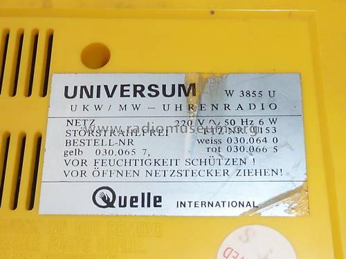 Universum W3855U; QUELLE GmbH (ID = 809728) Radio