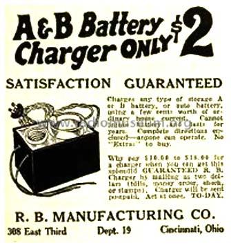 A & B Battery Charger ; R. B. Manufacturing (ID = 1381895) Power-S