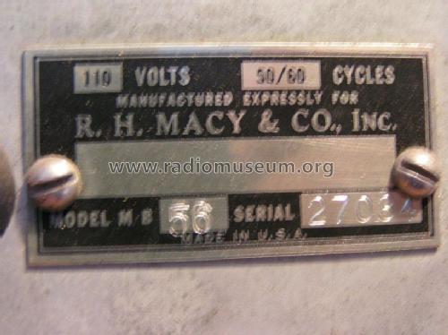 MB56 ; Macy's, R.H. Macy & (ID = 375428) Radio