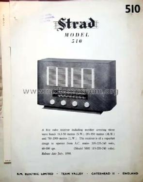 Strad 510; R.M.Electric, (ID = 2927988) Radio