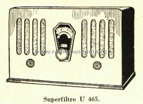 Super-Filtre 465U; RR Radio R.R. Radio; (ID = 1493996) Radio