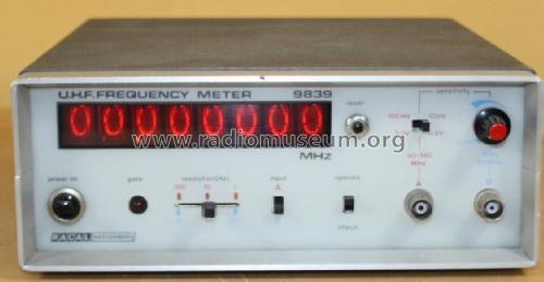 UHF Frequency Meter 9839; Racal Engineering / (ID = 2464977) Equipment