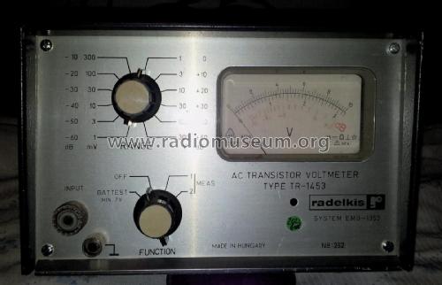 A.C. Transistor Voltmeter 1353 - TR-1453; Radelkis Ktsz.; (ID = 2635722) Equipment