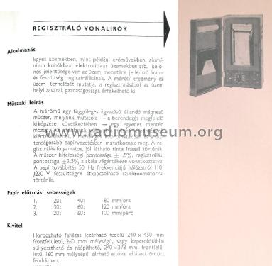 Regisztráló Vonalíró - Linear Recording Voltmeter DC; Radelkis Ktsz.; (ID = 2468755) Equipment