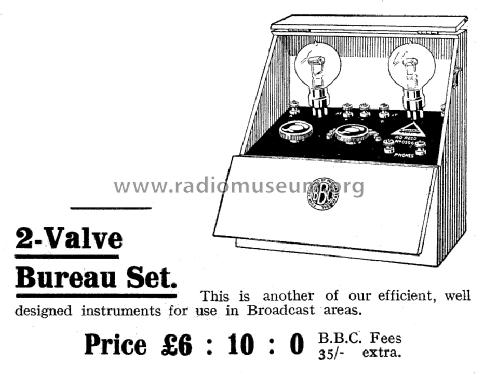 2-Valve Bureau Set ; Radiax, London (ID = 1072501) Radio