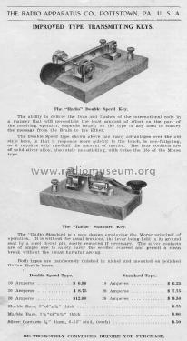 Double Speed Key ; Radio Apparatus Co.; (ID = 2286847) Morse+TTY