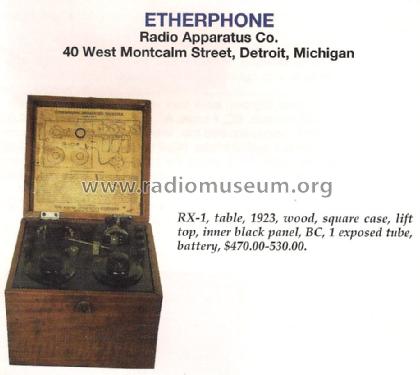 Etherphone RX1; Radio Apparatus Co.; (ID = 964728) Radio