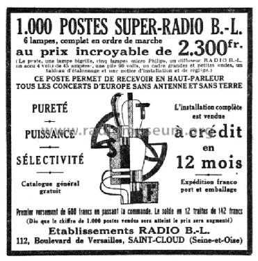 Super-Radio BL ; Radio BL B.-L.; (ID = 2490260) Radio