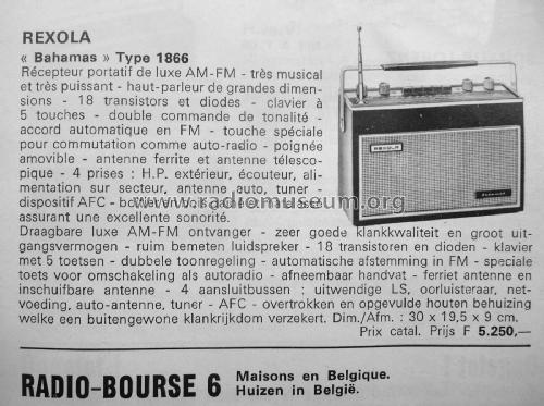 Bahamas 1866; Radio-Bourse Rexola, (ID = 2966050) Radio