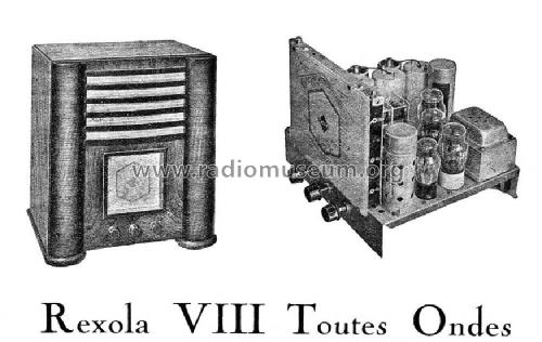 Rexola VIII Toutes Ondes 364A; Radio-Bourse Rexola, (ID = 1041906) Radio