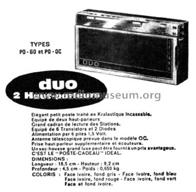 Duo Transistors Six ; Radio-Célard, Ergos, (ID = 1948250) Radio