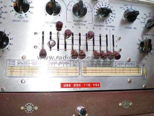 325 Tube and Transistor Tester; Radio City Products (ID = 515846) Ausrüstung