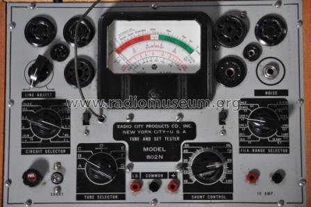 RCP Tube and Set Tester 802N; Radio City Products (ID = 942725) Equipment