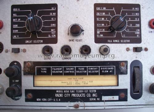 Tube Tester - Set Tester 805B; Radio City Products (ID = 1094718) Equipment