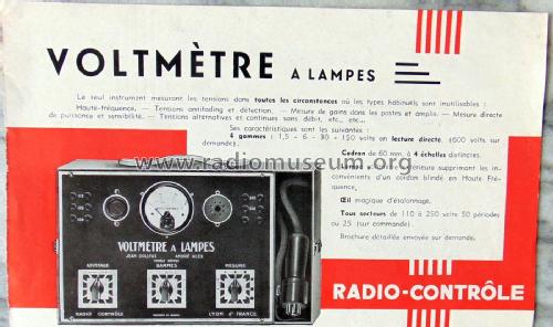 Voltmètre à Lampes ; Radio-Contrôle; Lyon (ID = 2416670) Equipment