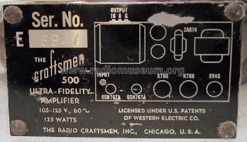 500; Radio Craftsmen Inc. (ID = 474394) Ampl/Mixer